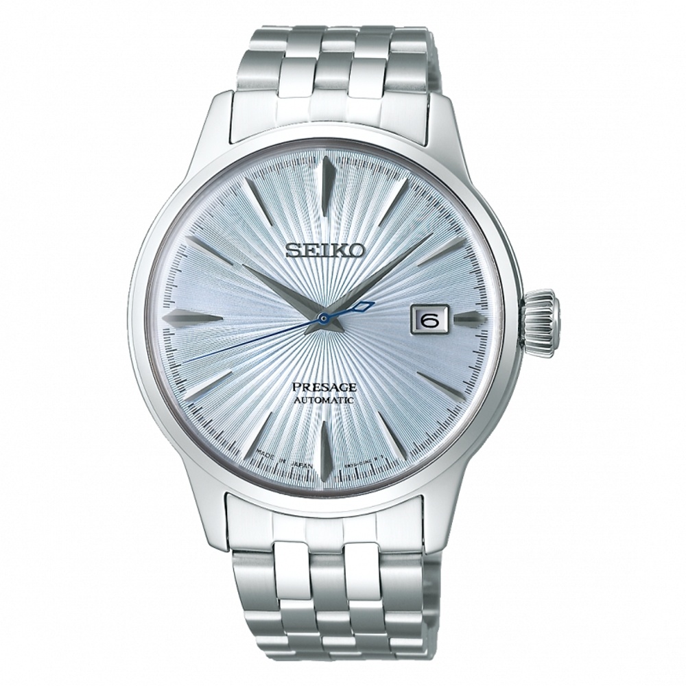 SEIKO 精工 PRESAGE 紳士 冰川藍  機械腕錶4R35-01T0C(SRPE19J1)  SK027