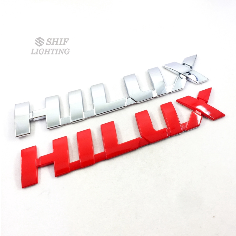 1 X Abs Chrome Hilux 徽標字母汽車汽車後備箱標誌貼紙徽章貼花更換, 用於豐田