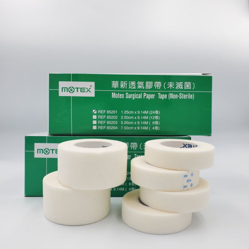 華新 MOTEX 盒裝醫療用紙膠 透氣膠帶 白色紙膠 通氣膠帶 醫用紙膠 (半吋/24卷/盒) (一吋/12卷/盒)