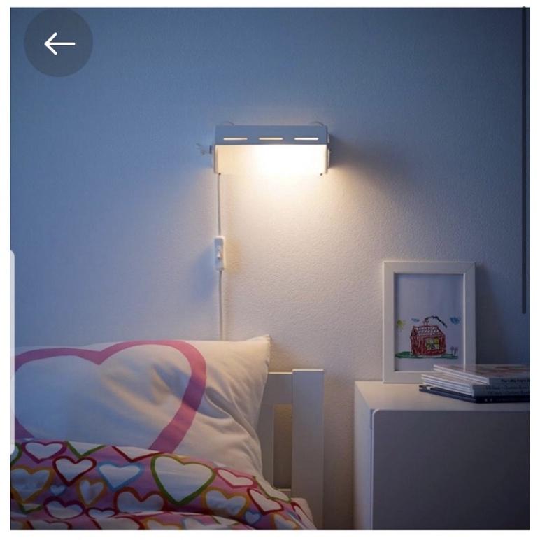 IKEA SMYG 兒童天地 白色 筒狀 壁燈 小夜燈 轉角燈 樓梯燈