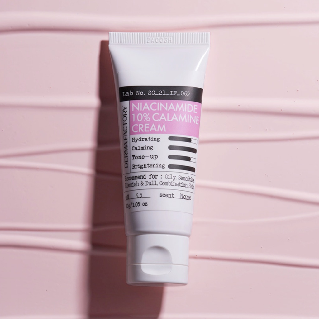 DERMA FACTORY 煙酰胺 10% 爐甘石霜 30g 溫和舒緩保濕晚霜 韓國美女 / 來自韓國首爾