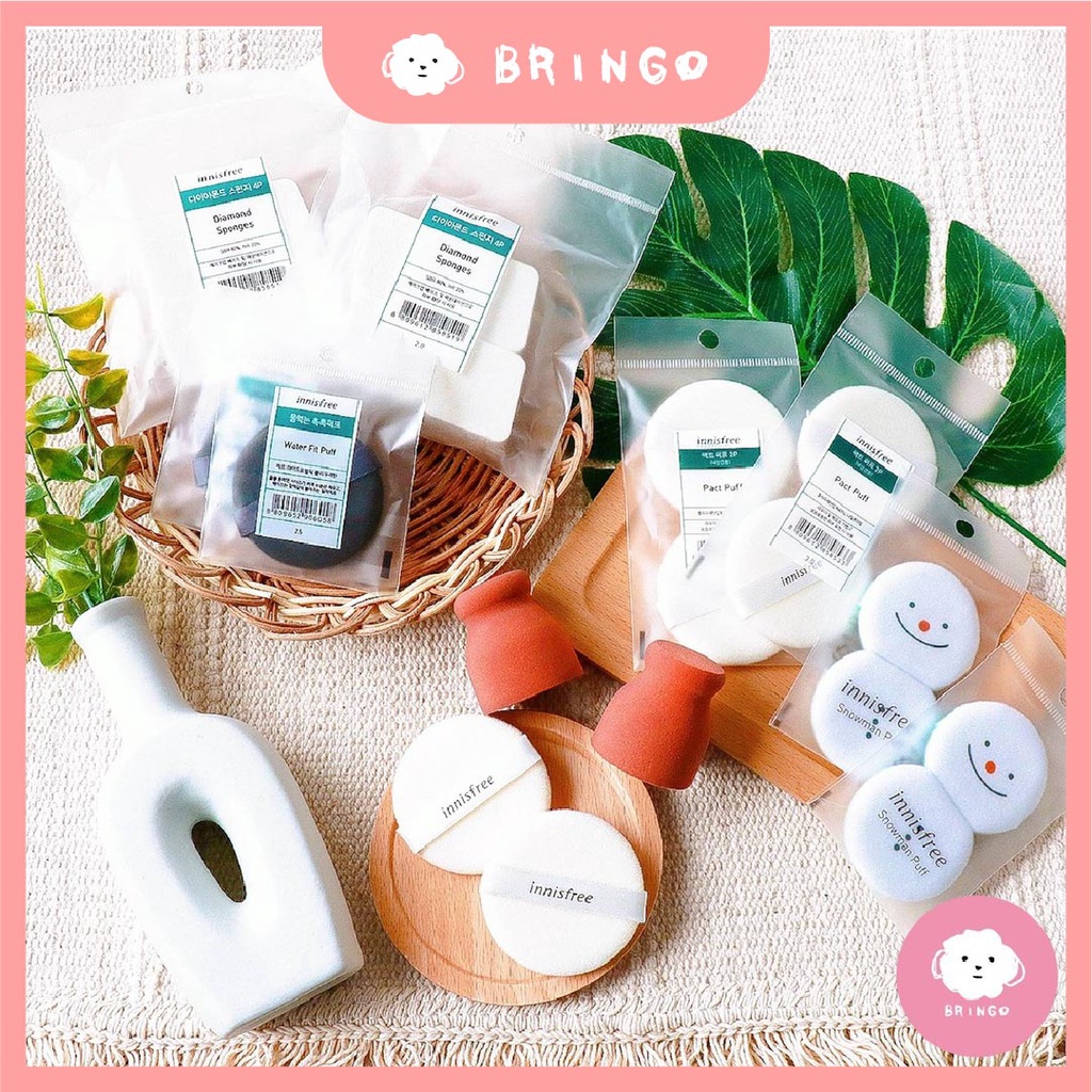 【BRINGO】Innisfree 史努比蜜粉撲 蜜粉撲 氣墊粉餅粉撲 滋潤粉撲 遮瑕粉撲 印章粉撲 海綿