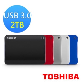 TOSHIBACanvio Connect II V8 2TB USB3.0絨黑