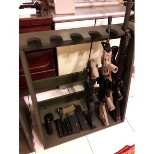 木製槍架 手工槍架 生存遊戲 軍事裝備 手工木作 生存槍架 BB槍 玩具槍架 (需訂製非現貨)