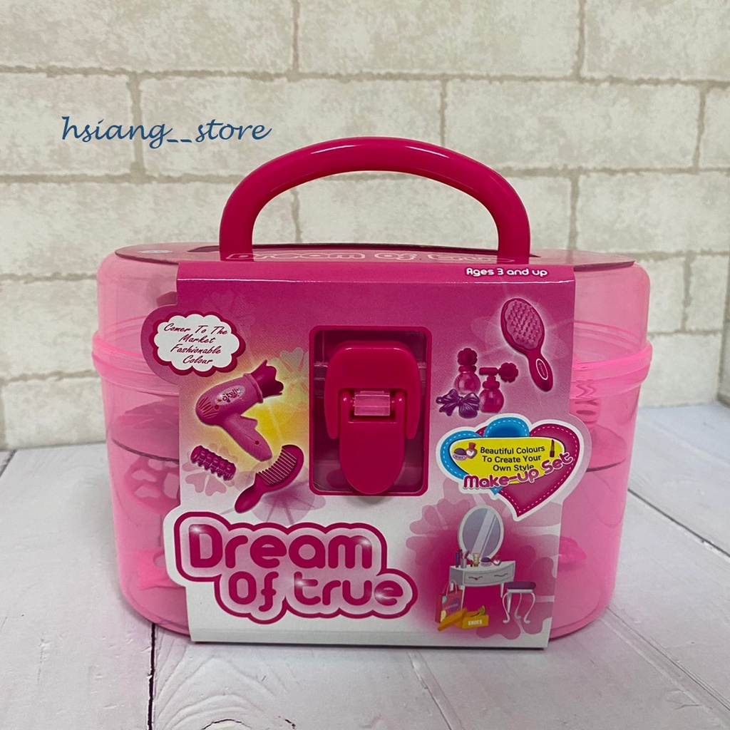 手提化妝盒 手提化妝箱 兒童玩具 吹風機 打扮玩具 美髮玩具