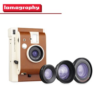 Lomography Lomo'Instant 拍立得 相機 Sanremo + 3款鏡頭套裝 棕色 三鏡組