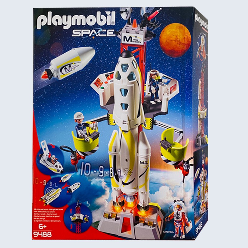 ~熱銷~新款特價全新playmobil9463/9464摩比世界消防火箭玩具兒童聖誕節禮物