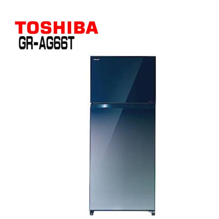 ✿聊聊最便宜✿全台配裝✿全新未拆箱 GR-AG66T(GG)【TOSHIBA 東芝】608公升 玻璃藍 無邊框雙門冰箱