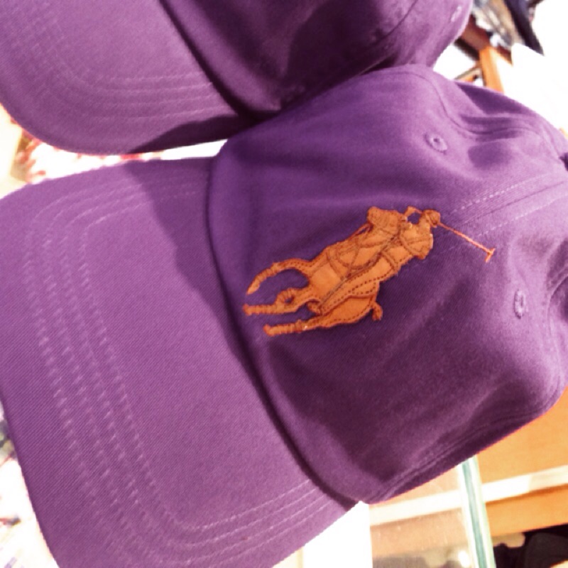 💁🏻現貨+預購🙋🏼Polo Ralph Lauren 老帽🕶✨紫色大馬(皮質logo)
