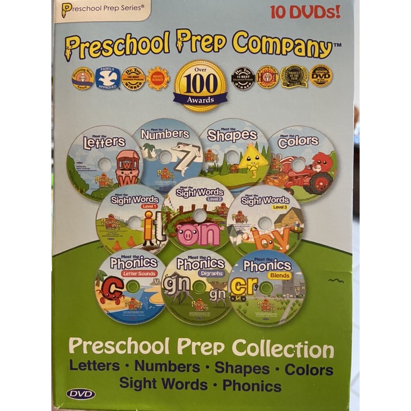 Preschool Prep 幼兒美語全套DVD10片組(9.5成新）