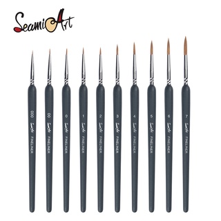 SeamiArt 尼龍毛勾線畫筆（單支入）【西米藝術】10種規格可選 水彩 丙烯 數字油畫 繪畫工具