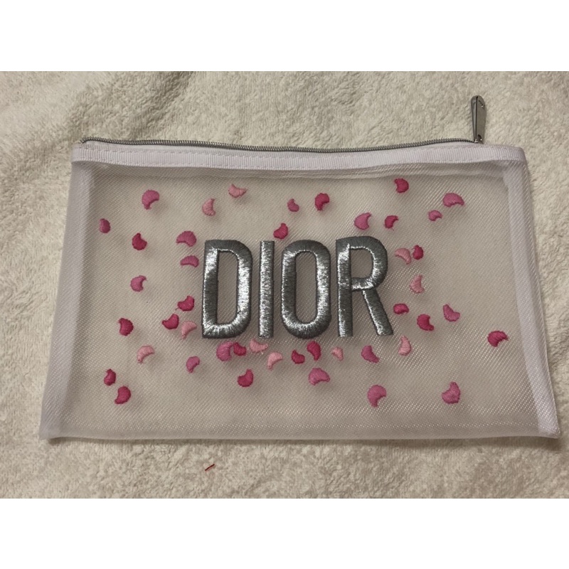 Dior 迪奧 紗網刺繡春季花瓣化妝包