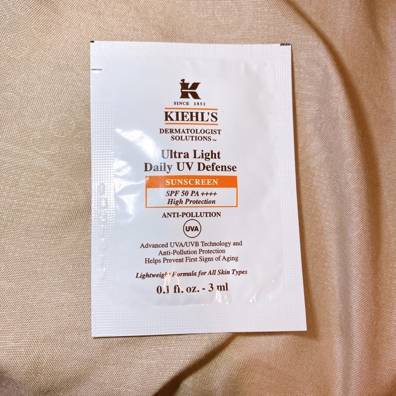 KIEHL'S 契爾氏 集高效清爽UV防護乳SPF50++++/集高效清爽零油光UV水凝露 3ml