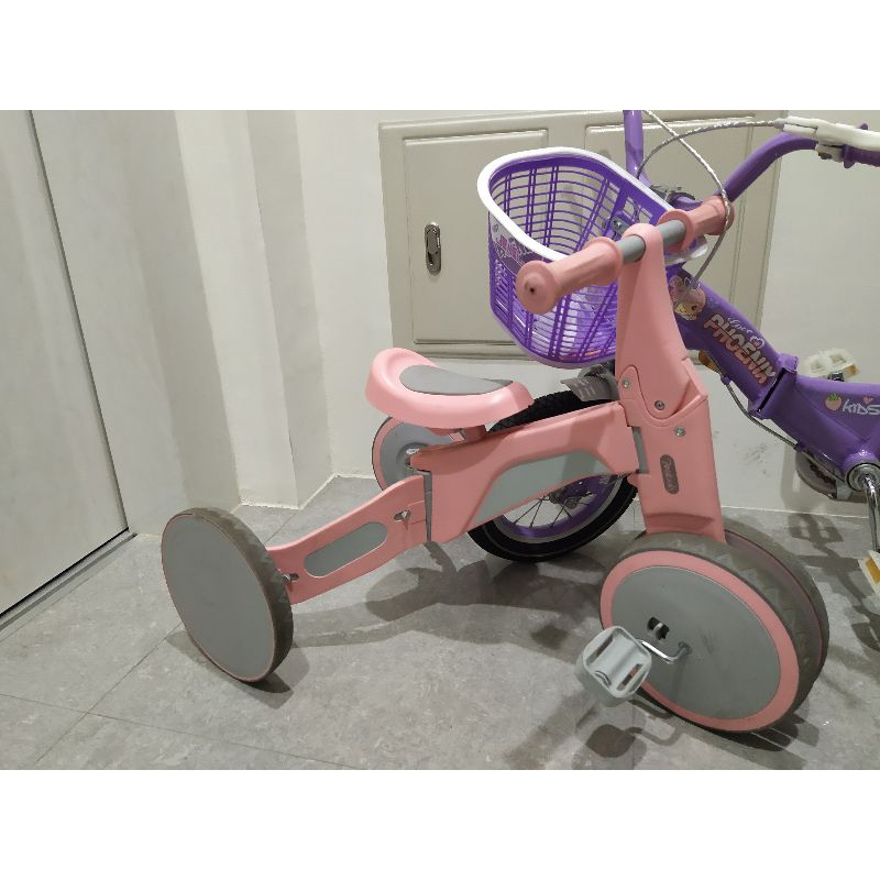 小米 二合一 女童兒童幼童 粉色 腳踏車滑步車 二手