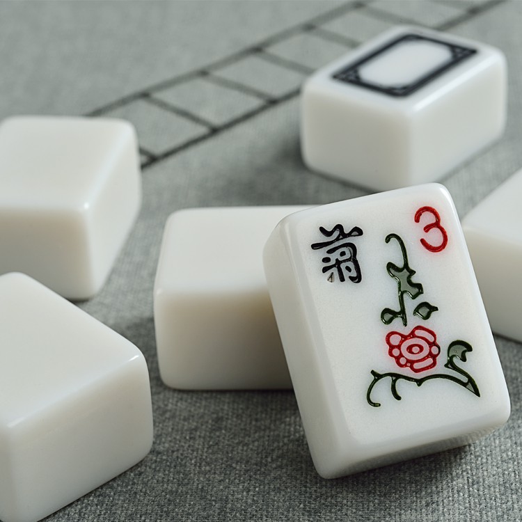 麻將牌手搓麻將晶玉麻將手打象牙白玉石麻雀牌家用高檔手洗麻將牌 蝦皮購物
