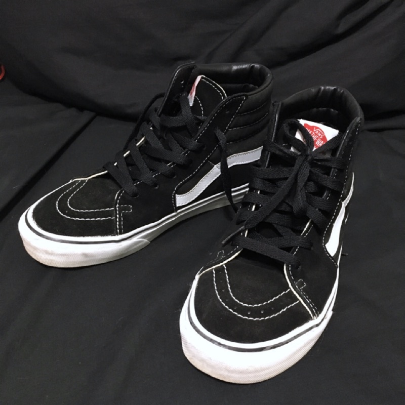 Vans SK8 Hi Skate Shoe 高筒 基本 經典 帆布鞋 黑白 6 7.5 24 24.5