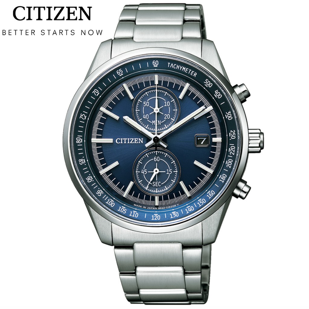 CITIZEN星辰錶 GENT'S 光動能計時腕錶CA7030-97L 藍/41mm