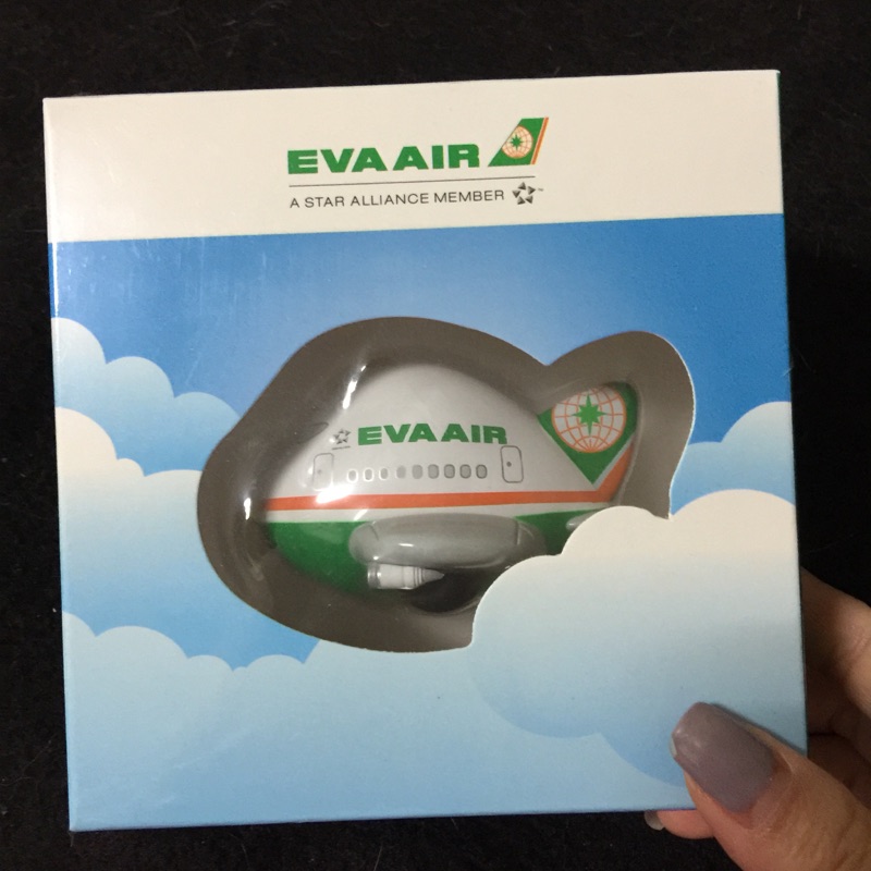 長榮航空 EVA AIR 飛機 磁鐵 便條紙夾