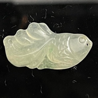 採禪水晶翡翠客製化手作坊-天然翡翠A貨- A765-金魚22.1*11.2*4.3mm（可綁手繩）客製化設計/手鍊/吊墜