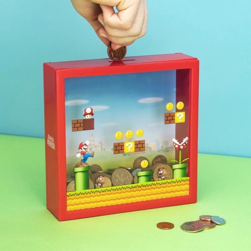 現貨 瑕疵 Super Mario Bank 超級瑪麗 瑪利歐兄弟 官方授權 正品 存錢筒 遊戲場景