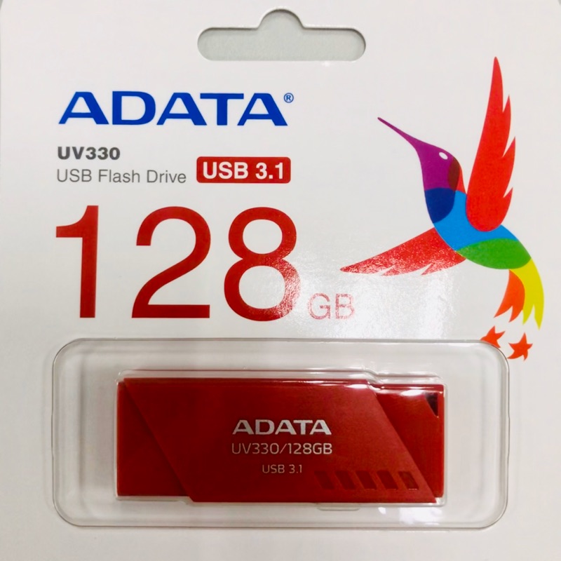 👍全新正版-威剛 ADATA UV330/128GB USB3.1 128G 隨身碟-紅色