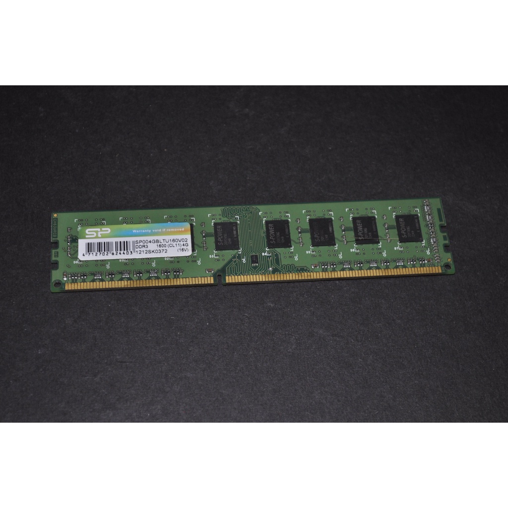 SP 廣穎 SP004GBLTU160V02 DDR3-1600 4G CL11 桌機記憶體 雙面 原廠終保
