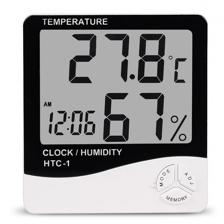 現貨 含稅 溫濕度計 濕度計 HTC1 HTC-1電子式溫溼度計 溫度計 大字幕 時鐘 日曆 鬧鐘