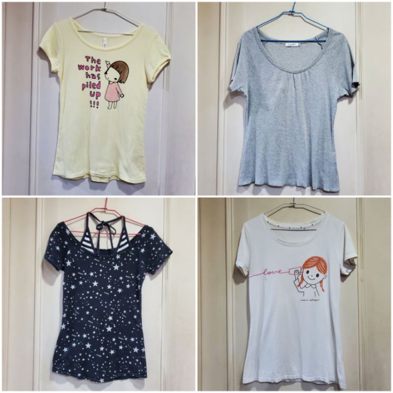 DB1😊4件合售🍎女款超值短恤 lativ / Selly / Y.A.P!（M）