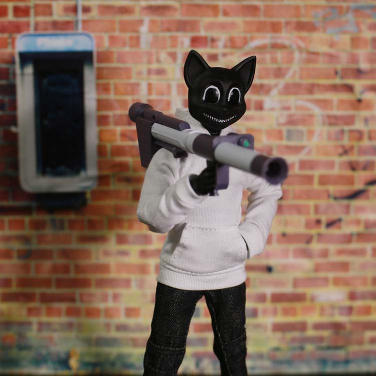 Qwy Scp基金會恐怖卡通貓重型武器佈衣6寸手辦人偶擺件模型原創公仔 蝦皮 Line購物