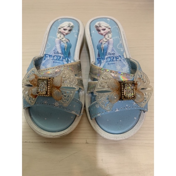 Disney Frozen 藍色冰雪奇緣艾莎拖鞋/室內室外拖-17cm（台灣製）