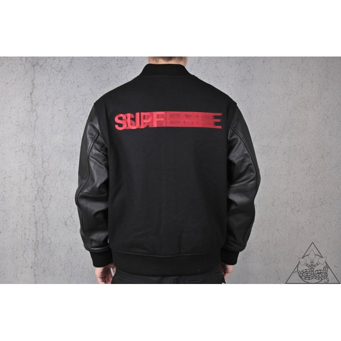 HYDRA】Supreme Motion Logo Varsity Jacket 飄移皮革棒球外套【SUP305