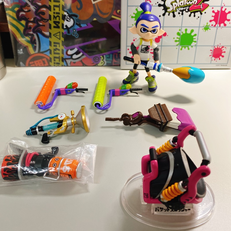 部分補上架 漆彈大作戰2  splatoon 3食玩 武器  模型 公仔 水桶 任天堂 switch 人物 射擊