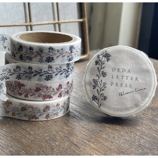 日本原創大枝活版室 紙膠帶Masking tape-Bloom line花飾