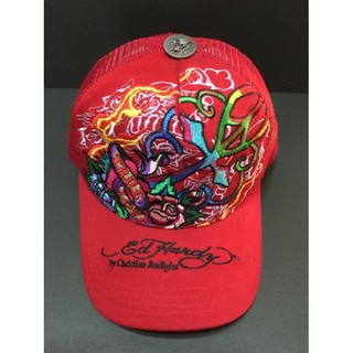 Ed hardy 和平 十字架 潮帽 全新 卡車帽 棒球帽 鴨舌帽 紅色 現貨