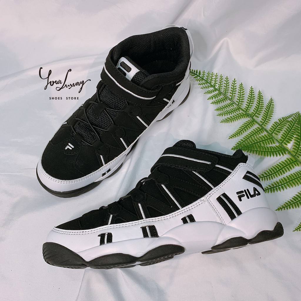 【Luxury】FILA 兒童新款 籃球鞋 親子鞋 黑白 藍白 白粉 條紋 波紋 斑馬 魔鬼氈 球鞋 小童 中童 大童