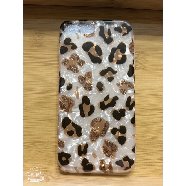 全新 iPhone 7 Plus 8 plus 豹紋類珍珠母貝殼底色質感手機保護殼