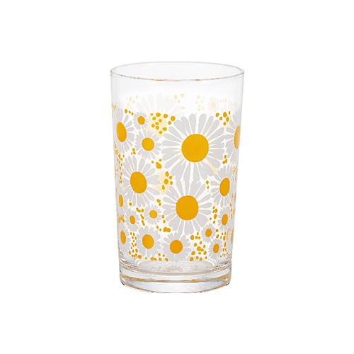 日本 ADERIA 昭和復古系列玻璃杯/ M/ 白雛菊 eslite誠品
