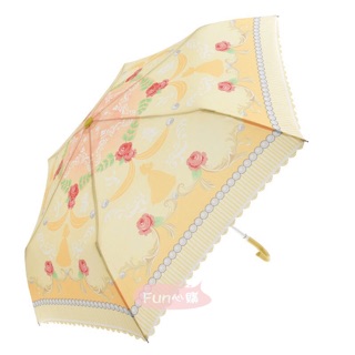 *♥:·.現貨🉐🉐·:*✡日本Disney迪士尼商店♥美女與野獸 貝兒 抗UV 折傘 雨傘 陽傘 晴雨2用傘