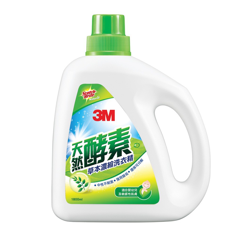3m 天然酵素草本濃縮洗衣精1800毫升x 6入 蝦皮購物