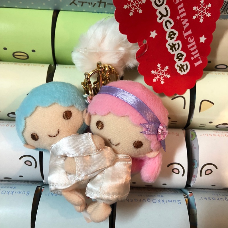 日本雙子星擁抱絨毛玩偶娃娃吊飾