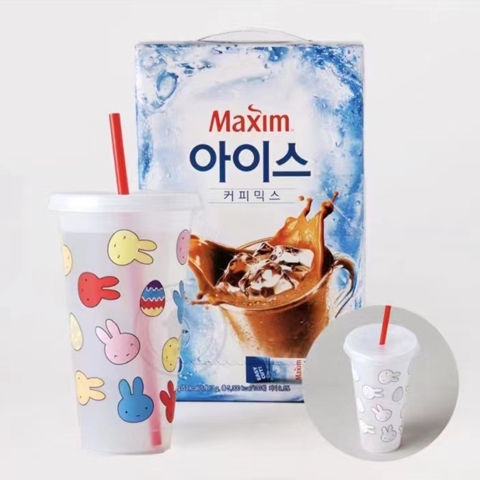 現貨 韓國 Maxim 🧊三合一冰咖啡 100入 附 🐰米菲兔變色杯 咖啡 米飛兔 有中標
