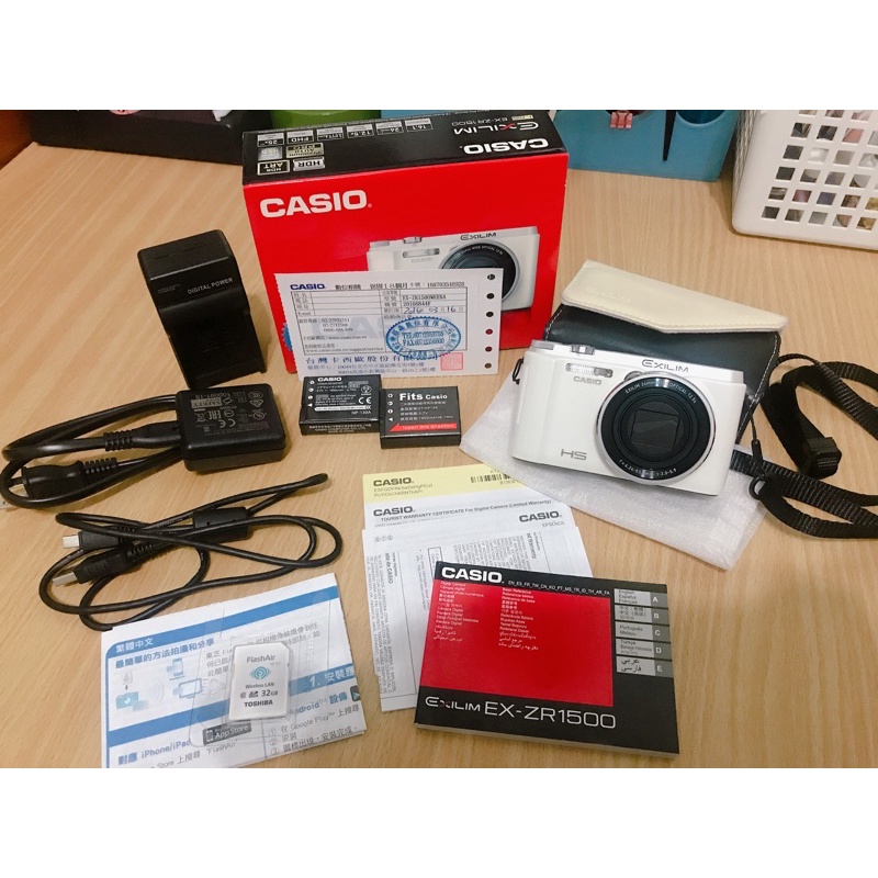 卡西歐 CASIO EX-ZR1500 180度螢幕翻轉相機 女用機 自拍 美顏 相機 數位相機 三腳架