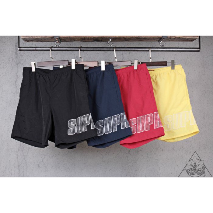 supreme logo applique water short