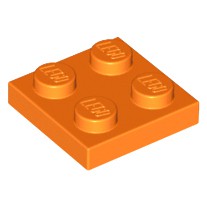 樂高 LEGO 橘色 2x2 顆粒 薄板 薄片 3022 4613982 積木 玩具 底板 Orange Plate