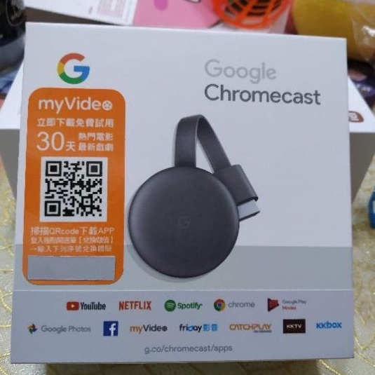 Google Chromecast 3 第三代 HDMI 媒體串流播放器-全新