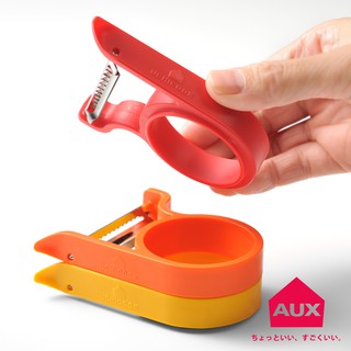【日本AUX】燕三條三刀頭削皮器組(紅)《屋外生活》