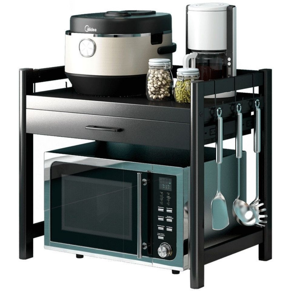 微波爐置物架 廚房置物架 不鏽鋼烤箱架 檯面多功能置物架 家用雙層儲物收納架