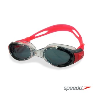 【線上體育】SPEEDO 成人女用進階泳鏡Biofuse 灰-紅 XSP00211