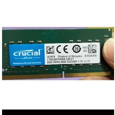 二手 九成新 雙通道 共16G Micron Crucial 美光 DDR4 2666 8GB 桌電記憶體