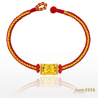 【J’code真愛密碼】大甲媽 招財虎爺 編織金手鍊 9999純黃金 鎮瀾宮 美鑫 22大甲媽